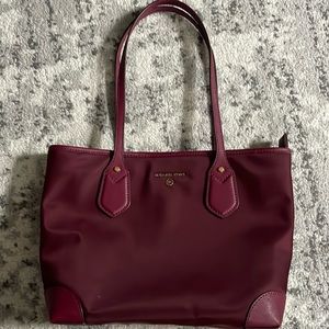 Micahael Kors Eva Leather/Nylon Berry Small Top Tote - Like New